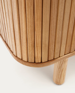 MAILEN visoki ormarić s 2 vrata, jasenovog furnira s prirodnom završnom obradom, 110 x 160 cm