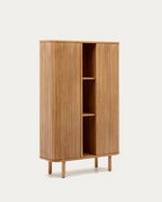 MAILEN visoki ormarić s 2 vrata, jasenovog furnira s prirodnom završnom obradom, 110 x 160 cm