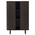 MAILEN Visoki ormar s 2 vrata, jasen furnir s tamnom završnom obradom, 110 x 160 cm