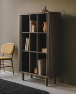 MAILEN Visoki ormar s 2 vrata, jasen furnir s tamnom završnom obradom, 110 x 160 cm