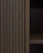 MAILEN Visoki ormar s 2 vrata, jasen furnir s tamnom završnom obradom, 110 x 160 cm