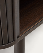 MAILEN Visoki ormar s 2 vrata, jasen furnir s tamnom završnom obradom, 110 x 160 cm