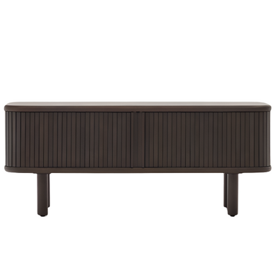 MAILEN 2 door TV stand in ash veneer with a dark finish 120 x 50 cm