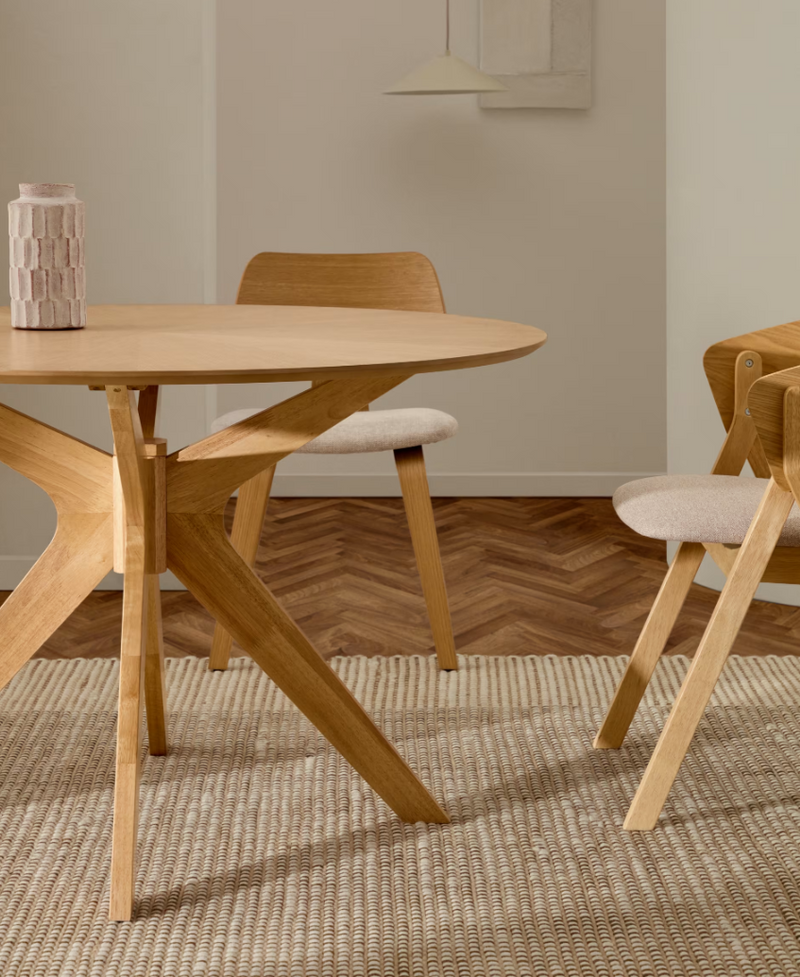 NAANIM Okrugli stol od hrastovog furnira, Ø 120 cm