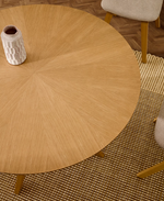 NAANIM Okrugli stol od hrastovog furnira, Ø 120 cm