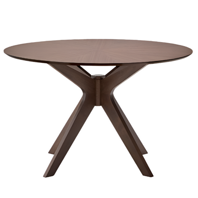 NAANIM Round table in walnut veneer, Ø 120 cm