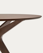 NAANIM Okrugli stol od furnira oraha, Ø 120 cm