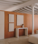 MAHA Bijela zidna ograda s horizontalnom linijom 52 x 72 cm