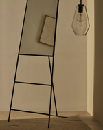 NORLAND Crno metalno ogledalo u punoj veličini 55 x 166 cm