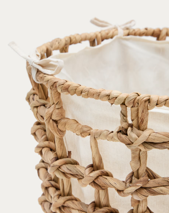 DILAM Set of 2 natural fibre baskets, Ø 30 cm / Ø 38 cm