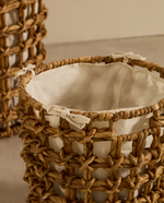 DILAM Set of 2 natural fibre baskets, Ø 30 cm / Ø 38 cm