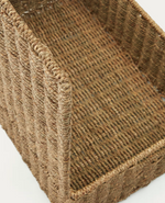 TOSSA Set of 2 natural fiber baskets with lids, 55 x 36 cm / 60 x 40 cm
