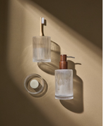 ARLEM Soap dispenser in clear glass and bamboo