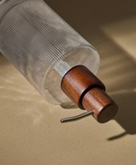 ARLEM Soap dispenser in clear glass and bamboo