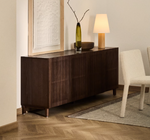 BEYLA  Sideboard in ash veneer and solid ash wood with walnut finish 181 x 71.5cm FSC 100%