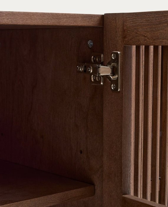 BEYLA  Sideboard in ash veneer and solid ash wood with walnut finish 181 x 71.5cm FSC 100%