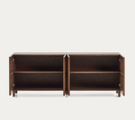 BEYLA  Sideboard in ash veneer and solid ash wood with walnut finish 181 x 71.5cm FSC 100%