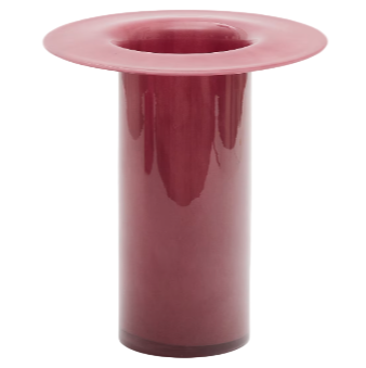 KELSE Pink glass vase, 28 cm