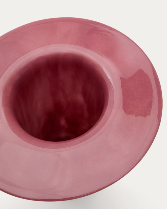 KELSE Ružičasta staklena vaza, 28 cm