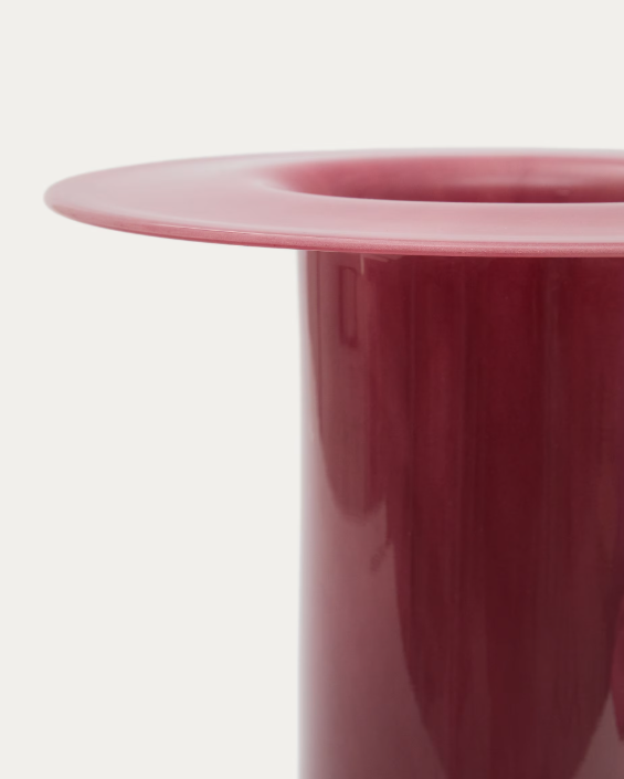 KELSE Ružičasta staklena vaza, 28 cm