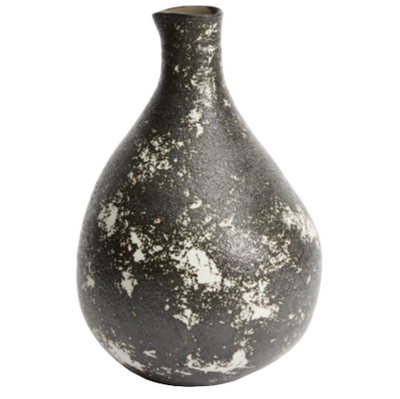 ORELIN Ceramic vase in black and white 39 cm