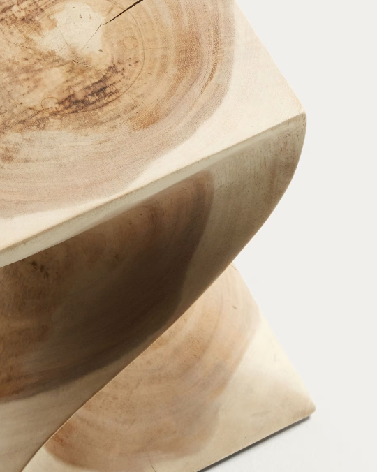 HAKON Pomoćni stolić od punog drva kišnog stabla, 30 x 30 cm