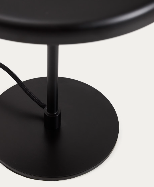 NUVIRA Stolna lampa od crnog satenskog metala