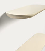 ARELY Set od 2 MDF police s bež lakiranim završetkom 35 cm/55 cm