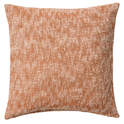 MEVIA Cushion cover in beige and orange linen blend 50 x 50 cm