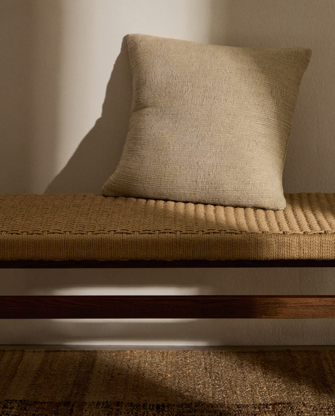 MACHIEL Jastučnica u bež i bijelom viskoznom žakardu 50 x 50 cm