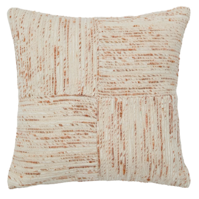ANUBA Beige and red checked jacquard cushion cover 45 x 45cm