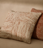 ANUBA Beige and red checked jacquard cushion cover 45 x 45cm