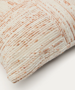 ANUBA Beige and red checked jacquard cushion cover 45 x 45cm