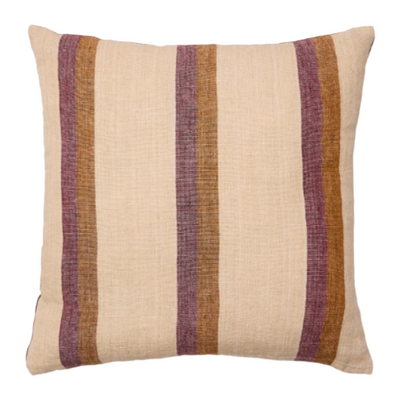 ARVEN Multicoloured striped 100% linen cushion cover 45 x 45cm