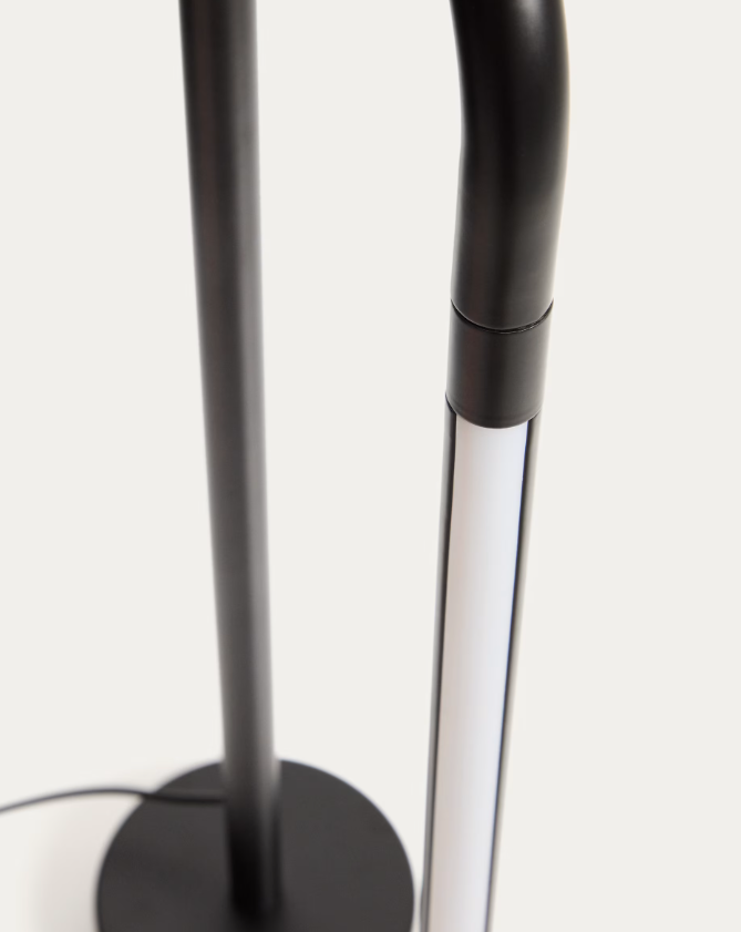 BOW Crna metalna stolna lampa