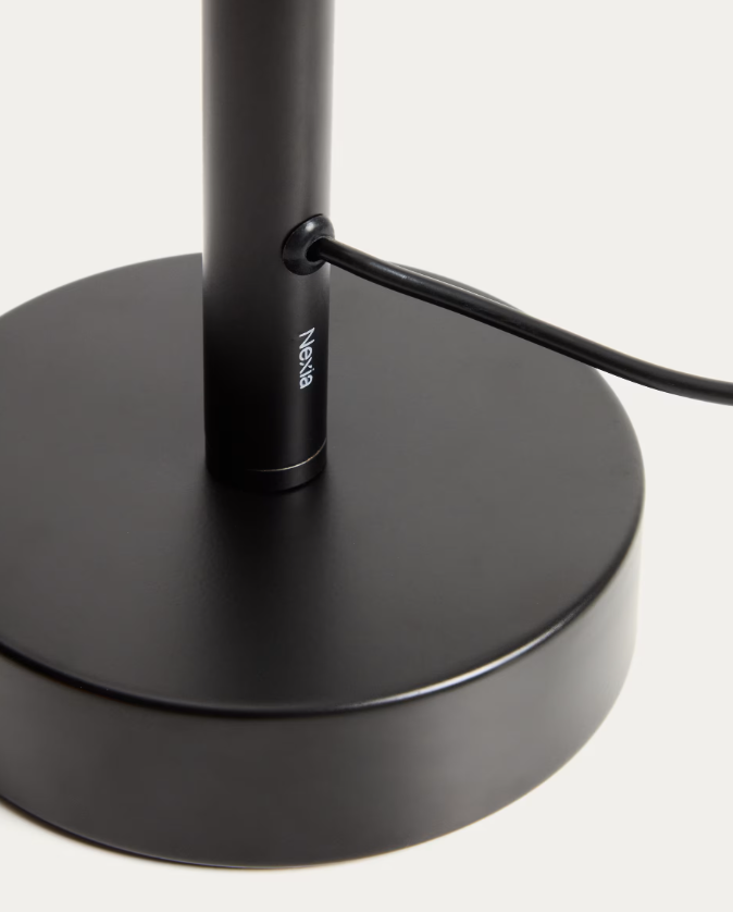 BOW Crna metalna stolna lampa