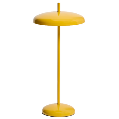 PORTE Yellow aluminium portable table lamp