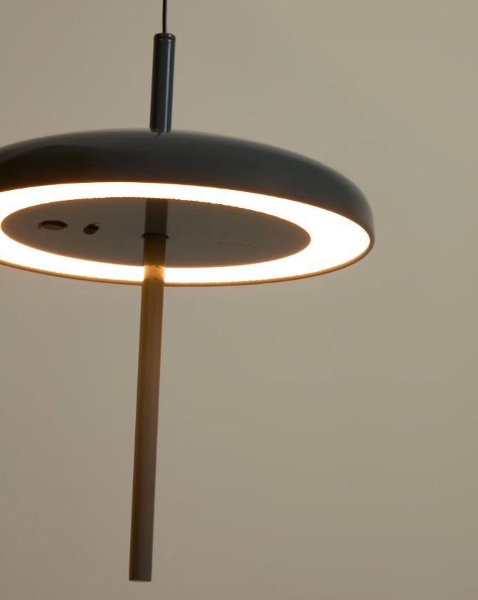 PORTE Blue aluminium portable ceiling lamp Ø 16 cm