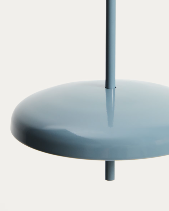 PORTE Blue aluminium portable ceiling lamp Ø 16 cm