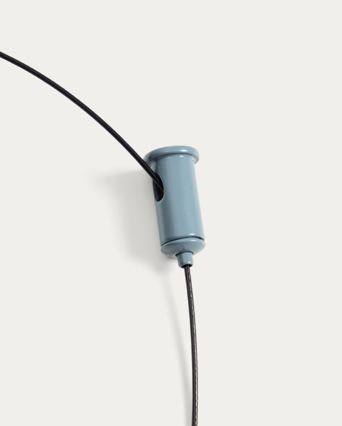 PORTE Blue aluminium portable ceiling lamp Ø 16 cm