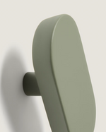 ARELY Set of 2 solid beech wood hangers with light green lacquer finish 6.5 cm/10 cm