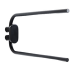 ARELY Black metal twin-handle towel rail