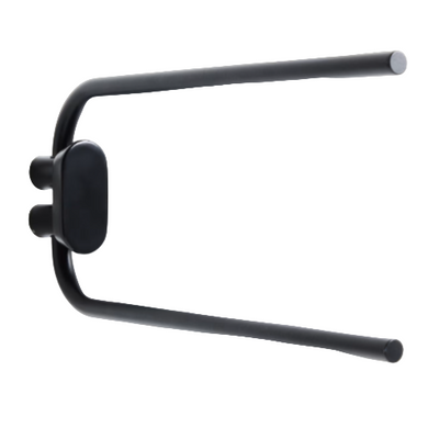 ARELY Black metal twin-handle towel rail