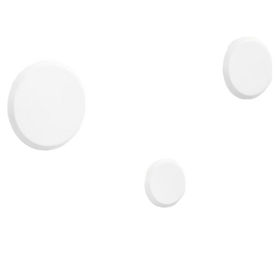 NADUA Set of 3 hangers in solid wood with white beech finish