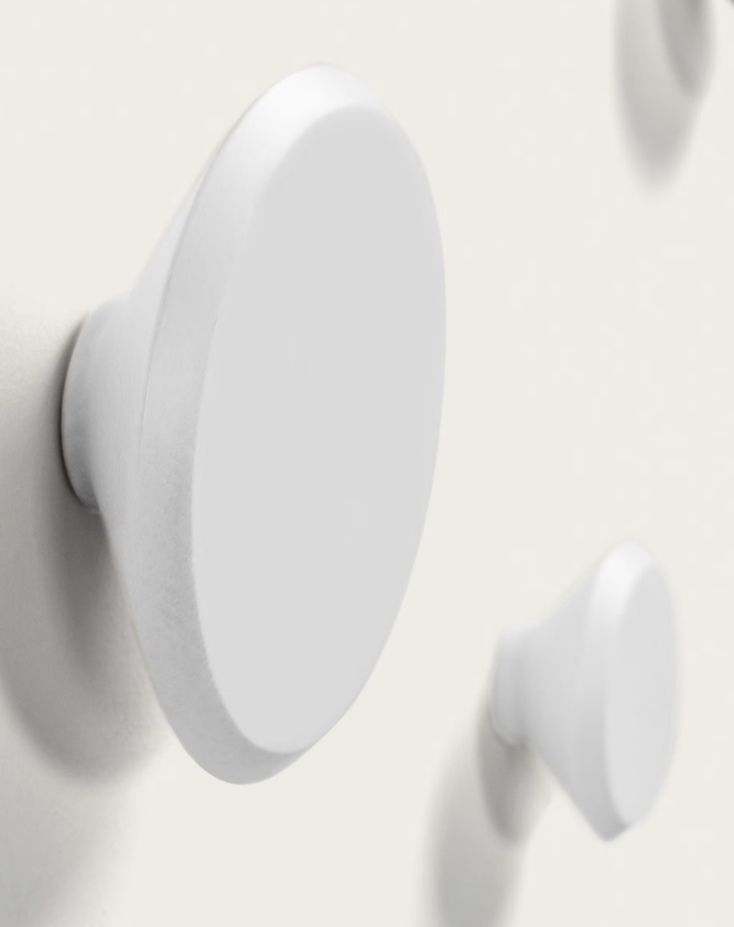 NADUA Set od 3 vješalice od punog drva s završnom obradom bijele bukve