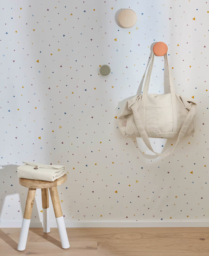 NADUA Set od 3 vješalice od punog drva s prirodnom, narančastom, bež bukovom završnom obradom