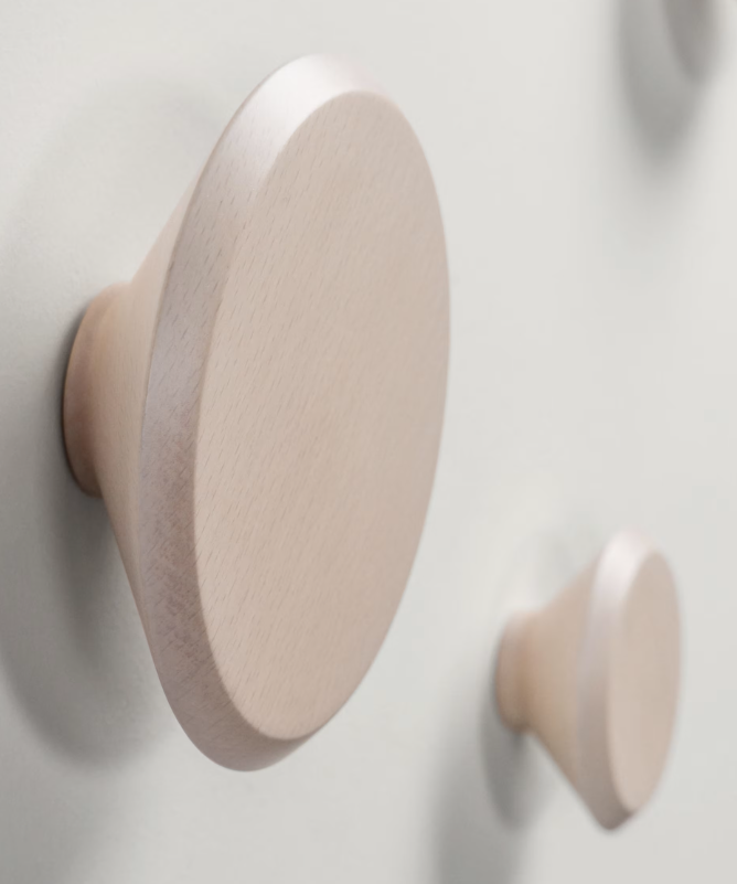 NADUA Set od 3 vješalice od punog drva s prirodnom završnom obradom bukve