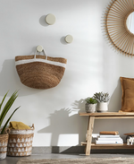 NADUA Set od 3 vješalice od punog drva s bež bukovim završnim slojem