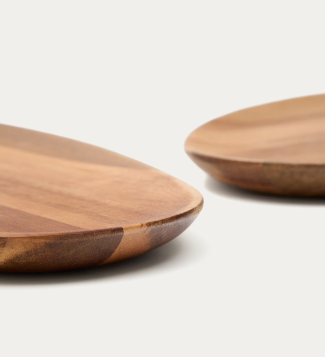 NUKHA Set of 2 serving boards in FSC 100% acacia wood
