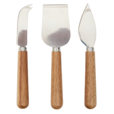NUKHA Cheese cutlery set of 3 in FSC 100% acacia wood